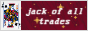 badge with a playing card that reads 'jack of all trades' for people who like to dabble in different fields